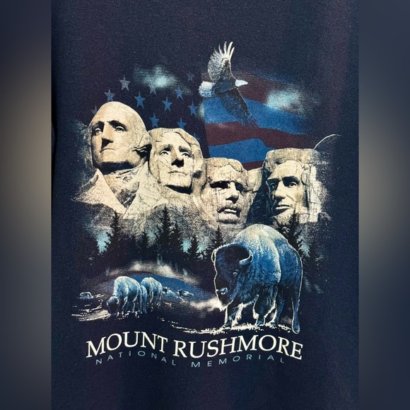 Navy Blue Mount Rushmore Short Sleeve T - Shirt - Picture 4 of 10